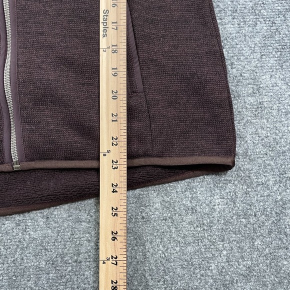 KUHL Fleece Jacket Ascendyr Womens Small Burgundy Brown Hoodie Full Zip Gorpcore - Picture 5 of 11